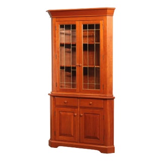 Hunt Country Furniture Cherry Corner Cabinet For Sale