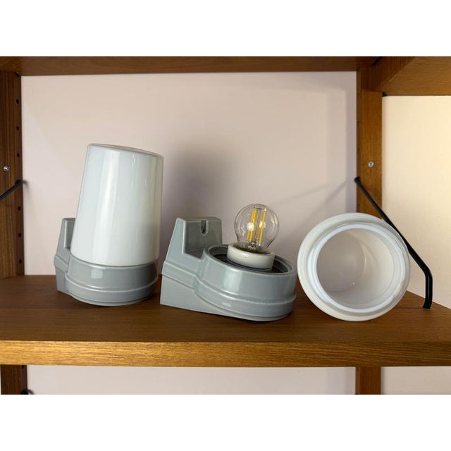 Model 6070 Wall Lamp in White by Sigvard Bernadotte for Ifö, Set of 2 For Sale - Image 10 of 11