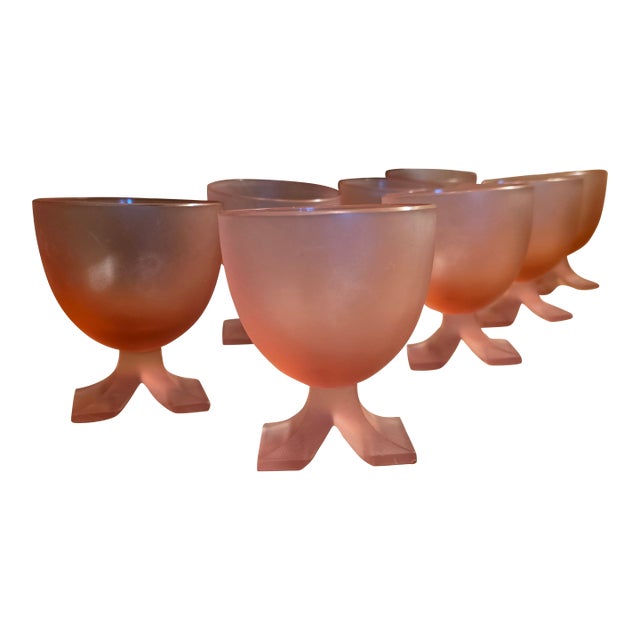Late 20th Century Eight Neiman Marcus Italian Glasses For Sale
