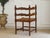 Vintage Corner Chair in Turned Wood with Carved Straw Seat For Sale - Image 6 of 7