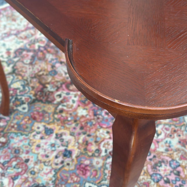 Vintage Italian Parquet Marquetry Top Card Game Table For Sale - Image 9 of 12