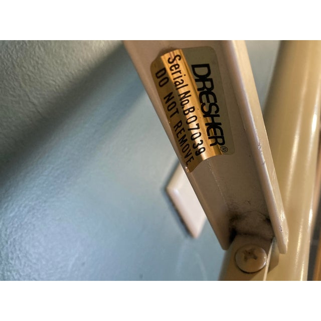 1960s Vintage Dresher Brass & Antique White King Size Wrought Iron