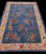 1920s Royal Blue Floral Antique Chinese Art Deco Rug 6'0" X 8'9" Knotted Wool Carpet For Sale In New York - Image 6 of 9