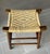 Wood Mid 20th-Century Refined Rustic Maple Wood Mortise & Tenon Fiber Rush Saddle Seat Bench / Stool For Sale - Image 7 of 18