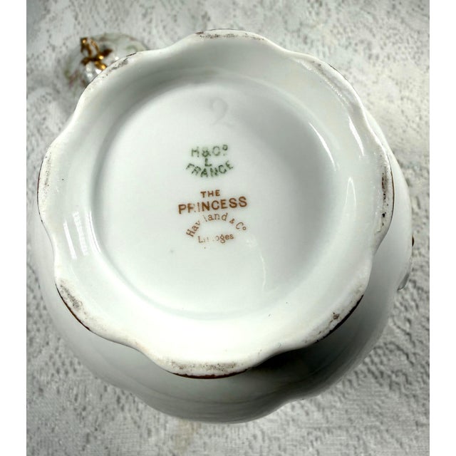 Vintage Haviland Limoges Princess Hand Painted Pink Rose Chocolate/Tea Pot For Sale - Image 10 of 10