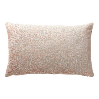 The House of Scalamandré Leopard Lumbar Pillow, Pink Sand For Sale