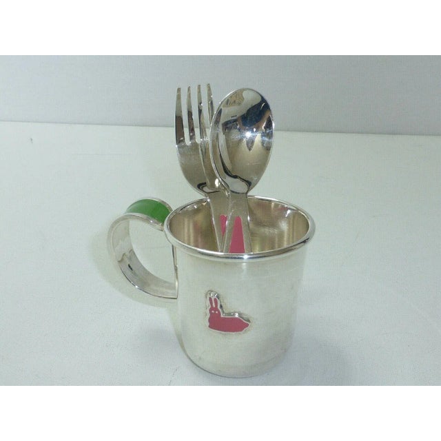 Kate Spade New York Pippin Park by Lenox Silver Plate Baby Girl Feeding Set - 3 Pieces For Sale - Image 9 of 11