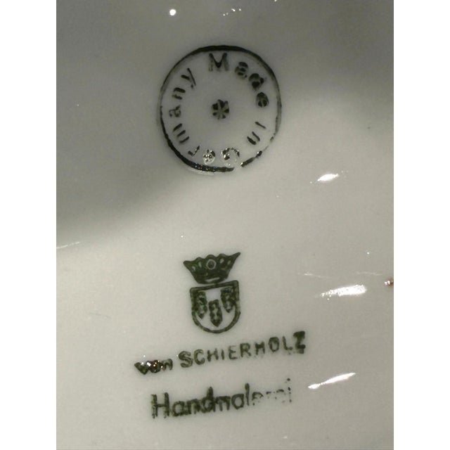 Ceramic Antique Von Schierholz Germany Hand Painted Porcelain Cherub 2-Light Candelabra For Sale - Image 7 of 15