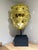 Handcrafted geometric lion sculpture made from oak wood and individual mirror cut for each frame. The lion features a...