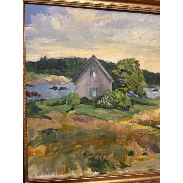 Impressionist Vintage Maine Coast Painting For Sale - Image 3 of 9