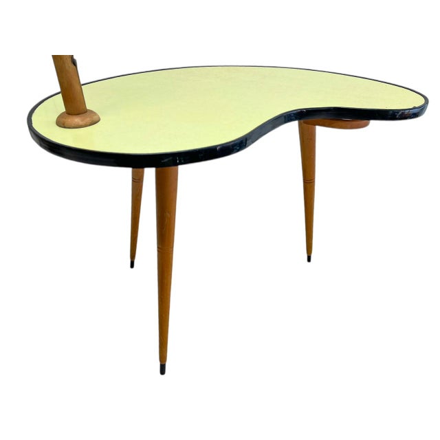 Vintage Kidney Table with Floor Lamp, France, 1950s For Sale - Image 9 of 16