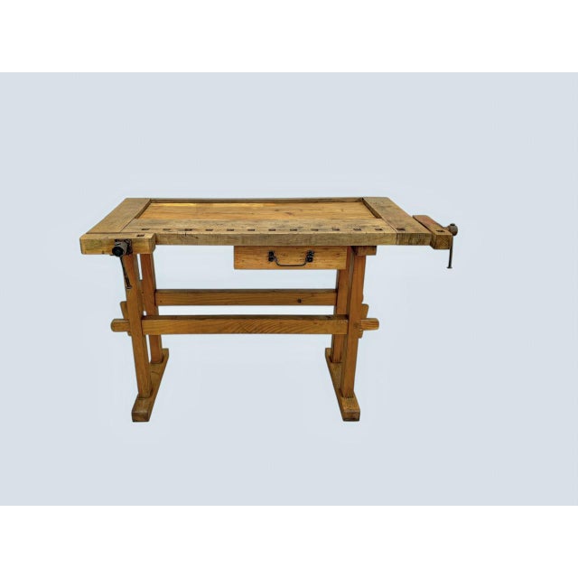 1950s Vintage French Children's Carpenter Workbench, 1950s For Sale - Image 5 of 12