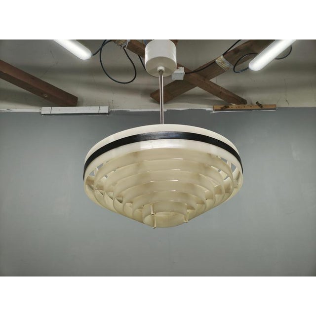 Czech Space Age UFO Pendant Lights, 1960s, Set of 2 For Sale - Image 4 of 12