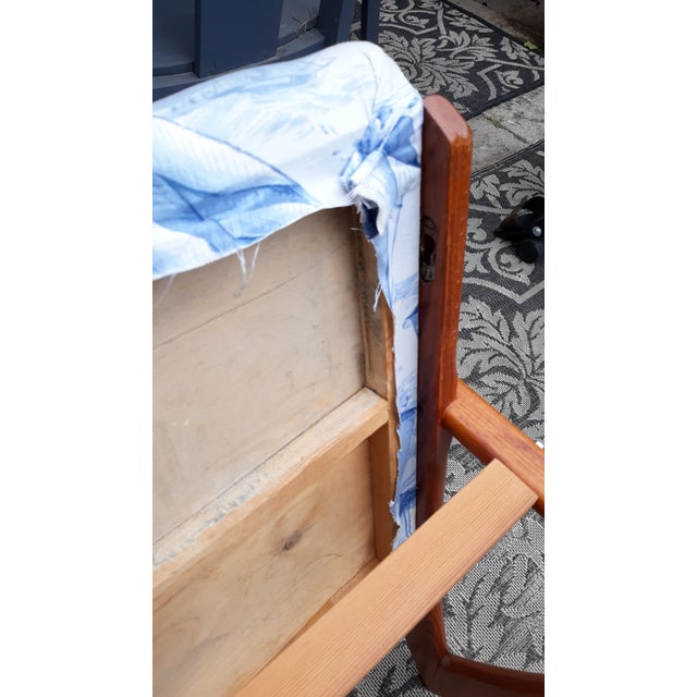 Brown Vintage Teak Danish Modern Rocking Chair in the Style of Georg Jensen For Sale - Image 8 of 10