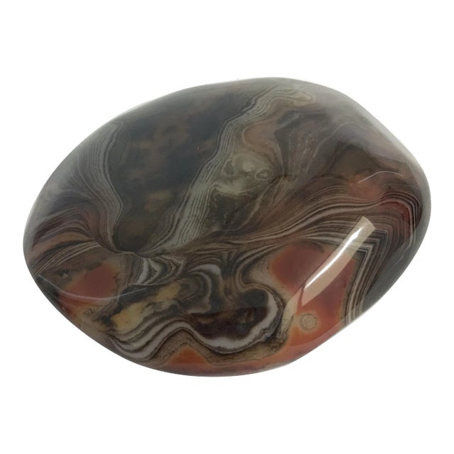 Mid 20th Century Agate Onyx Paperweight For Sale