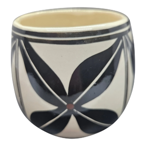 VTG Pohaku Kiln Hawaii Coffee/Candleholder Hawaiian Flower Handmade Vintage 70s, Signed