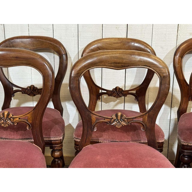 Wood Victorian Mahogany English Chairs, 1970s, Set of 8 For Sale - Image 7 of 18