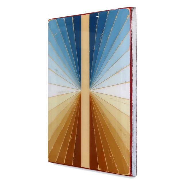 Mid-Century Modern Wiggle Room 38 - Original Mid-Century Modern Color Field Resin Mixed Media Wall Art For Sale - Image 3 of 9