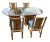 Vintage Boho Chic Glass and Bamboo Table Set - 5 Pieces For Sale