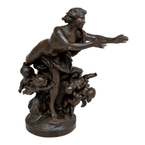 Clodion "Amor" Patinated Bronze Sculpture