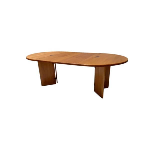 Wood Dining Room Table by Søren Nissen and Ebbe Gehl for Ebenisterie Seltz, France, 1980s For Sale - Image 7 of 15