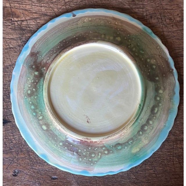 19th Century English Majolica Wall Plate For Sale - Image 4 of 4