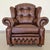Chesterfield Suzanne Brown Leather Living Room Set, 1970s, Set of 3 For Sale - Image 9 of 16