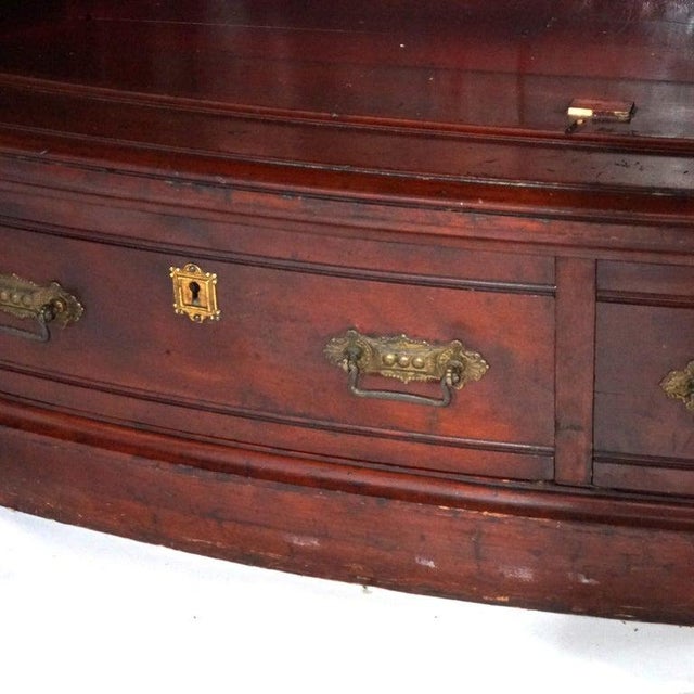 Rj Horner Mahogany Bow Front Bookcase Circa 1890 For Sale - Image 12 of 18