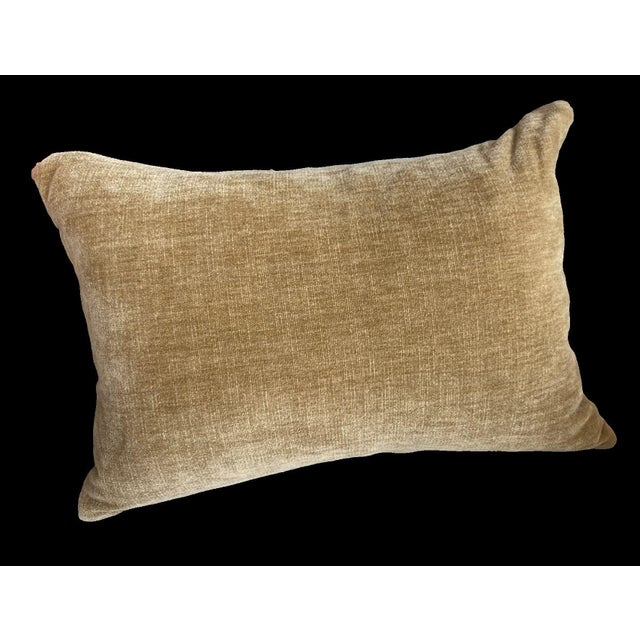 Mid-Century Modern Orange & Tan Geometric Pillow Cover For Sale - Image 3 of 5