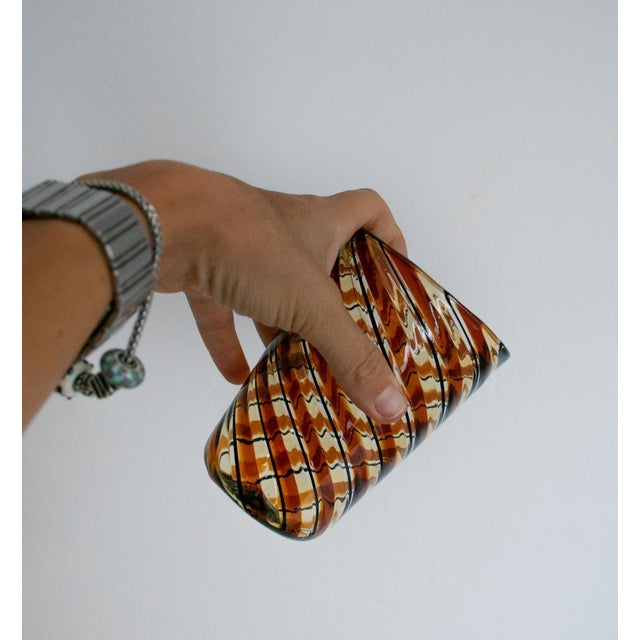 Italian Modern Murano Glasses and Pitcher by Mariana Iskra, 2004s, Set of 7 For Sale - Image 12 of 18