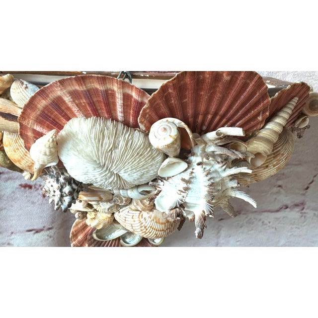 Vintage Pair of Shell-Encrusted Wall Sconces For Sale - Image 9 of 13
