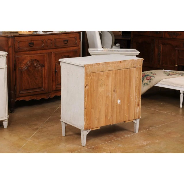 Swedish Gustavian Style 1900s Painted Three-Drawer Chest with Diamond Motifs For Sale - Image 12 of 13
