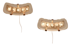Wall Lights Model 1598 attributed to Max Ingrand for Fontana Arte, Italy, 1956, Set of 2
