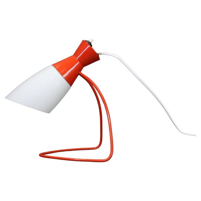 Vintage Red Table Lamp by Josef Hurka for Napako, 1960s For Sale - Image 14 of 14