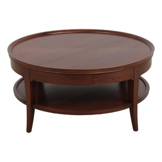 Stickley Cherry Round Coffee Cocktail Table For Sale