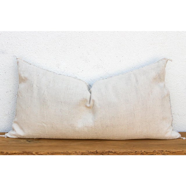 Oasis Linen Oversized Lumbar Moroccan Pillow For Sale - Image 9 of 10