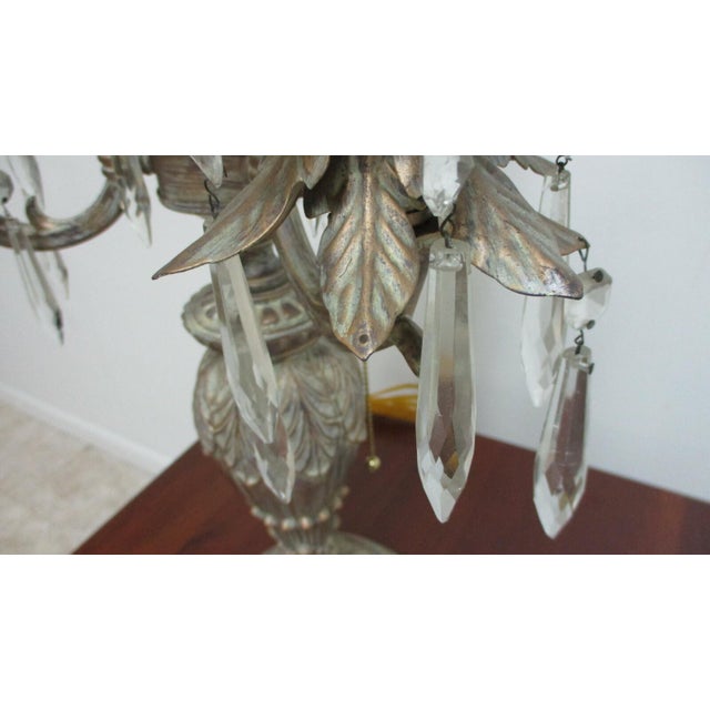 Metal 1990s Ethan Allen Candelabra Table Lamp Light Italian Regency For Sale - Image 7 of 12