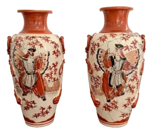 Satsuma Vases, 1900s, Set of 2