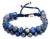Lapis Lazuli Stone Two Row Beaded Woven Striking Bracelet For Sale