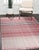 Textile Pink Plaid Flatweave Wool Rug 9x12 For Sale - Image 7 of 9