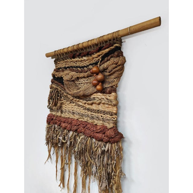 1970s Mid-Century Mother Earth Textile Wall Tapestry For Sale - Image 5 of 6