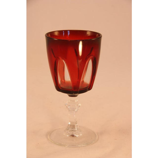 Clear Red Wine Glasses - Set of 6 For Sale - Image 4 of 7
