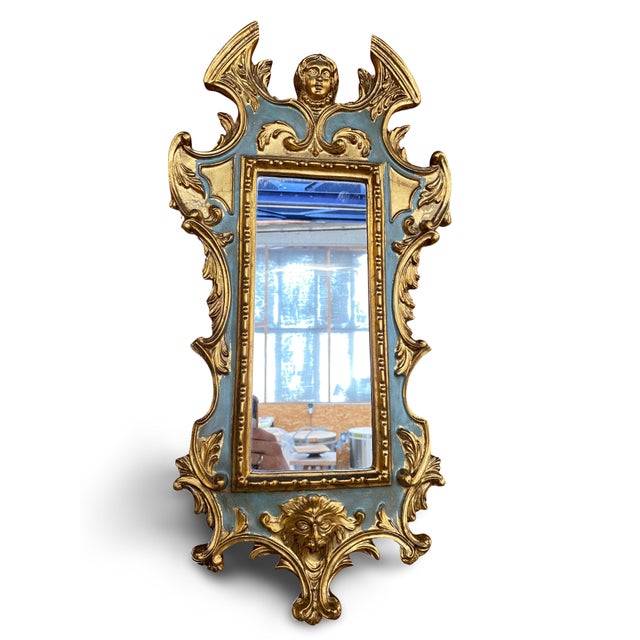 Italian Rococo Mirror in Gilded Wood with Gold Leaf For Sale - Image 15 of 15