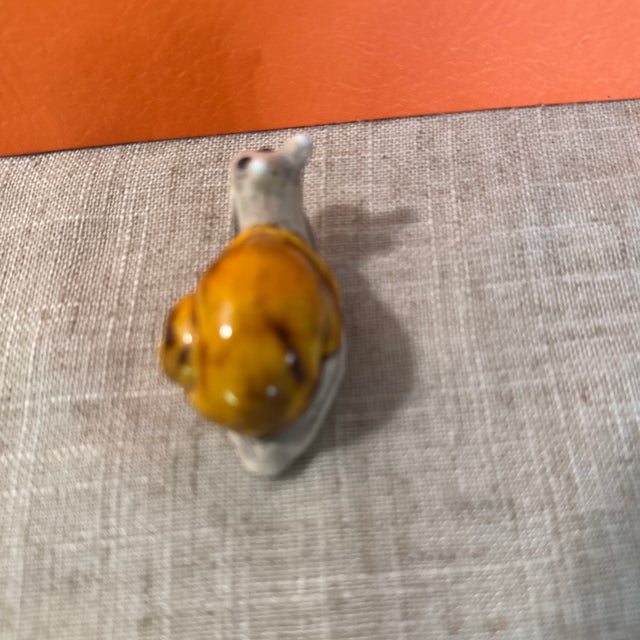 Vintage Ceramic Snail Figurine For Sale - Image 4 of 8