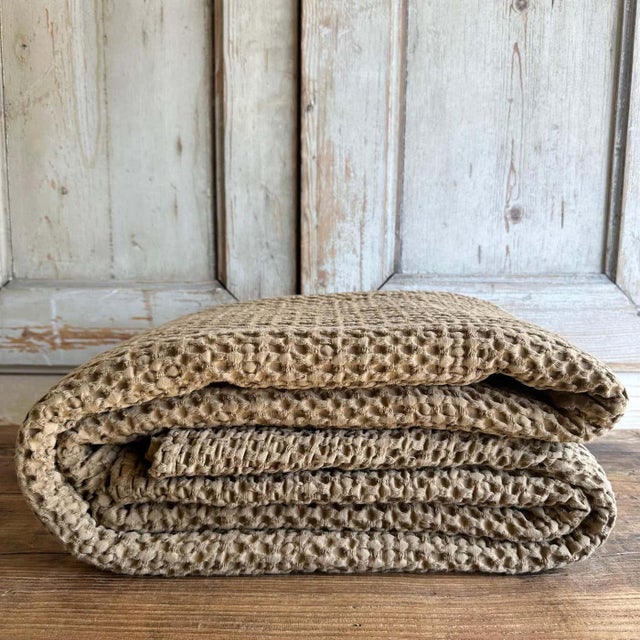 Rennes cotton waffle baffle coverlet blanket. A soft plush cotton baffle waffle cotton coverlet. Great to use as an accent...