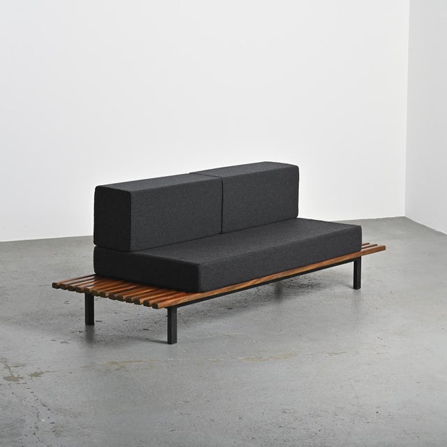 Gray Mahogany Cansado Bench by Charlotte Perriand for Steph Simon, 1962 For Sale - Image 8 of 18