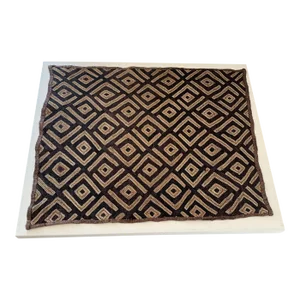 Mounted African Kuba Cloth Textile Panel