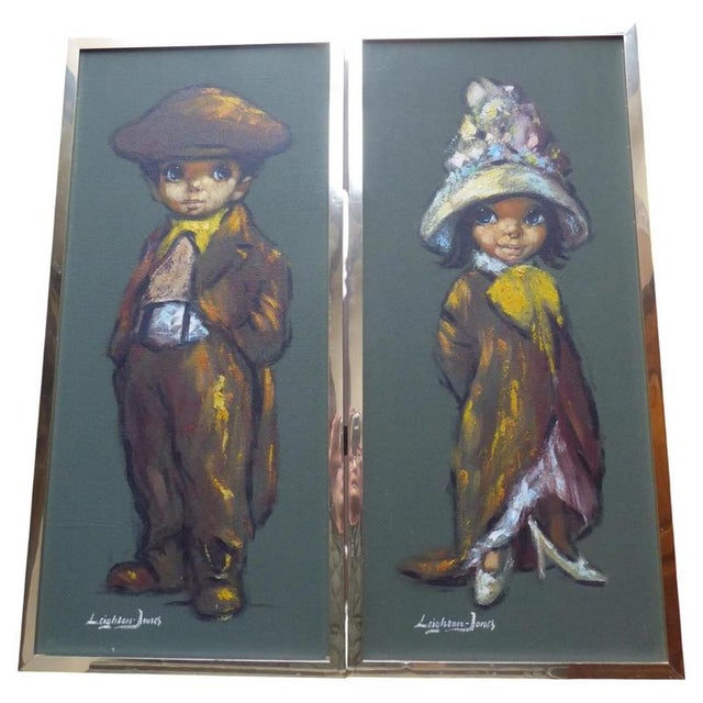 Barry Leighton-Jones, Pair of The Street Urchins, Mid Century, Oil Painting For Sale - Image 17 of 17
