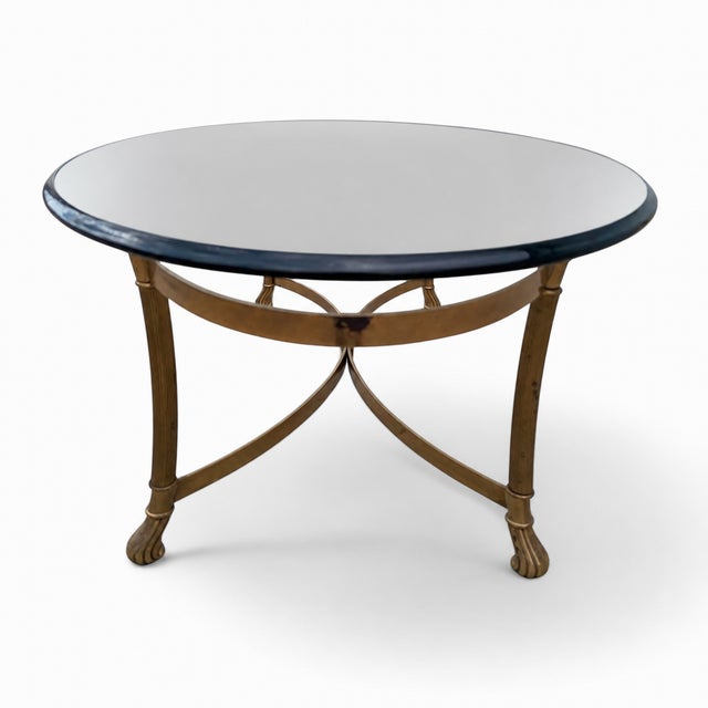 Late 20th Century Attributed LaBarge Glass Top Brass Coffee Table For Sale - Image 13 of 18