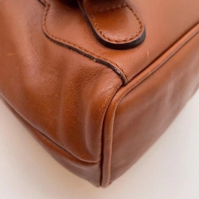 1990s Gucci Bamboo Mini Backpack Leather Brown For Sale - Image 12 of 17